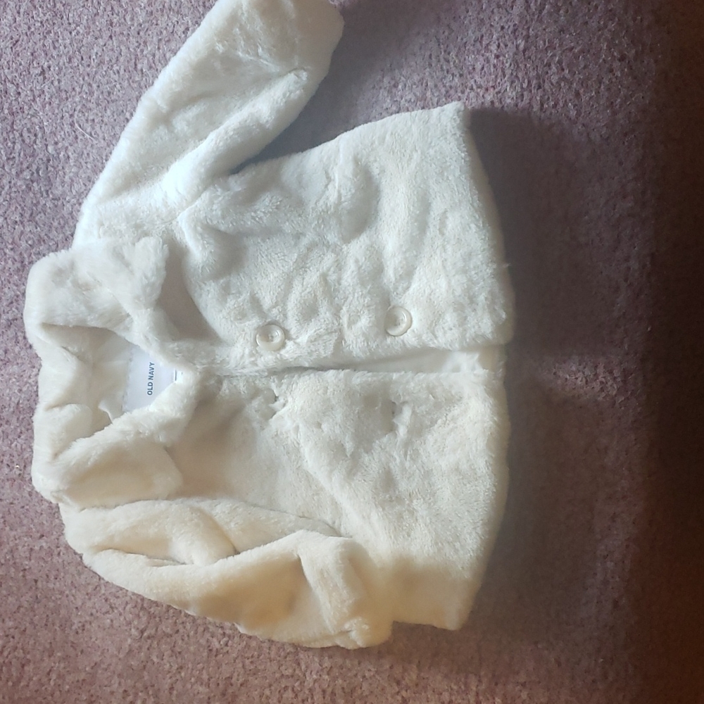 Creme Faux Fur Baby Coat
